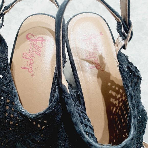 Jelly Pop Comfort Fit Hestia Stacked Cork Wedge Slingback Sandals SZ 11 - Picture 6 of 7